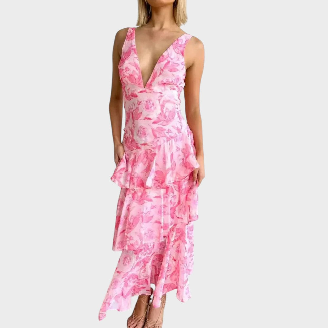 Lena | Eleganta Maxi Kleita Viegla Vasaras Stilā