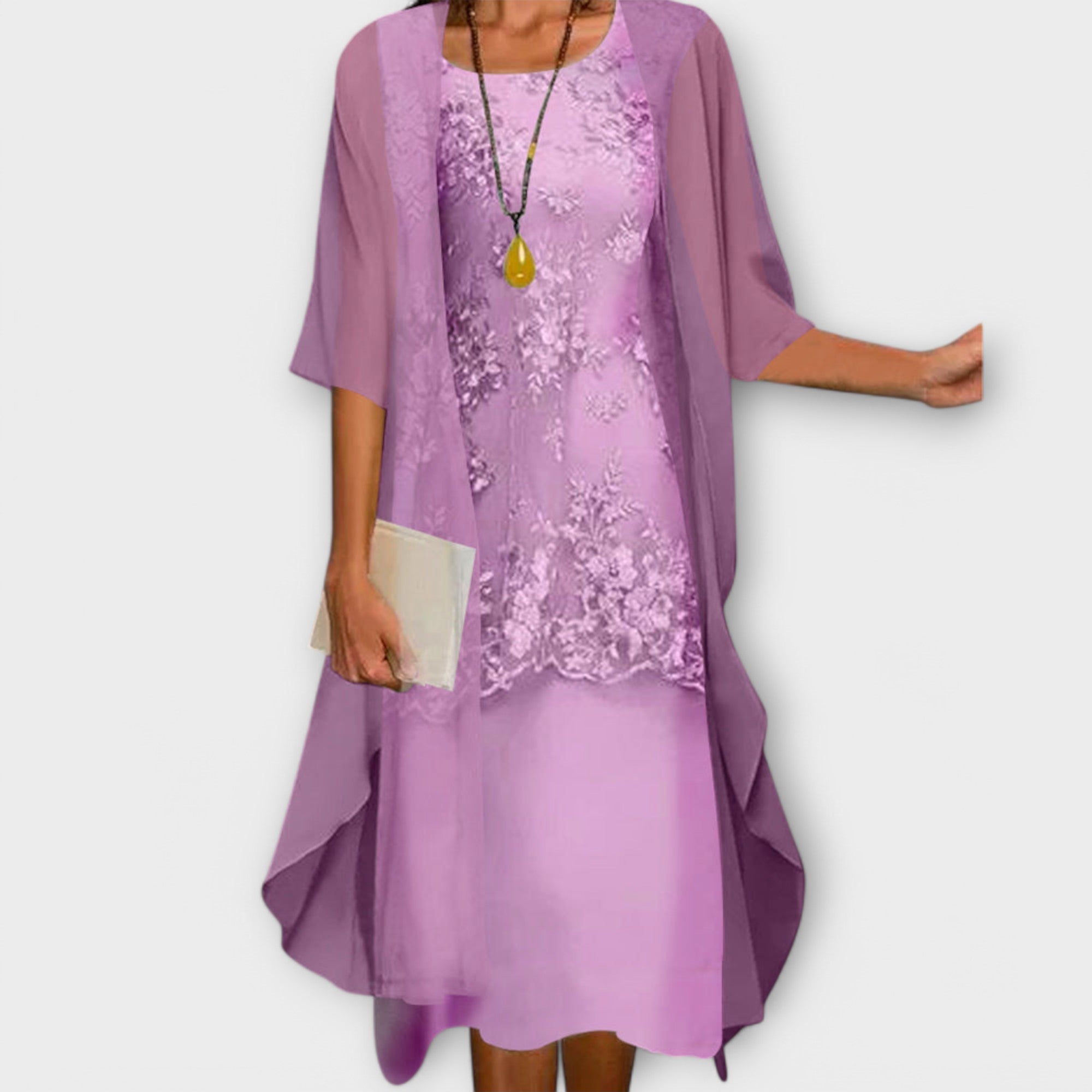 Marilla - Eleganta divdaļīga šifona kleita