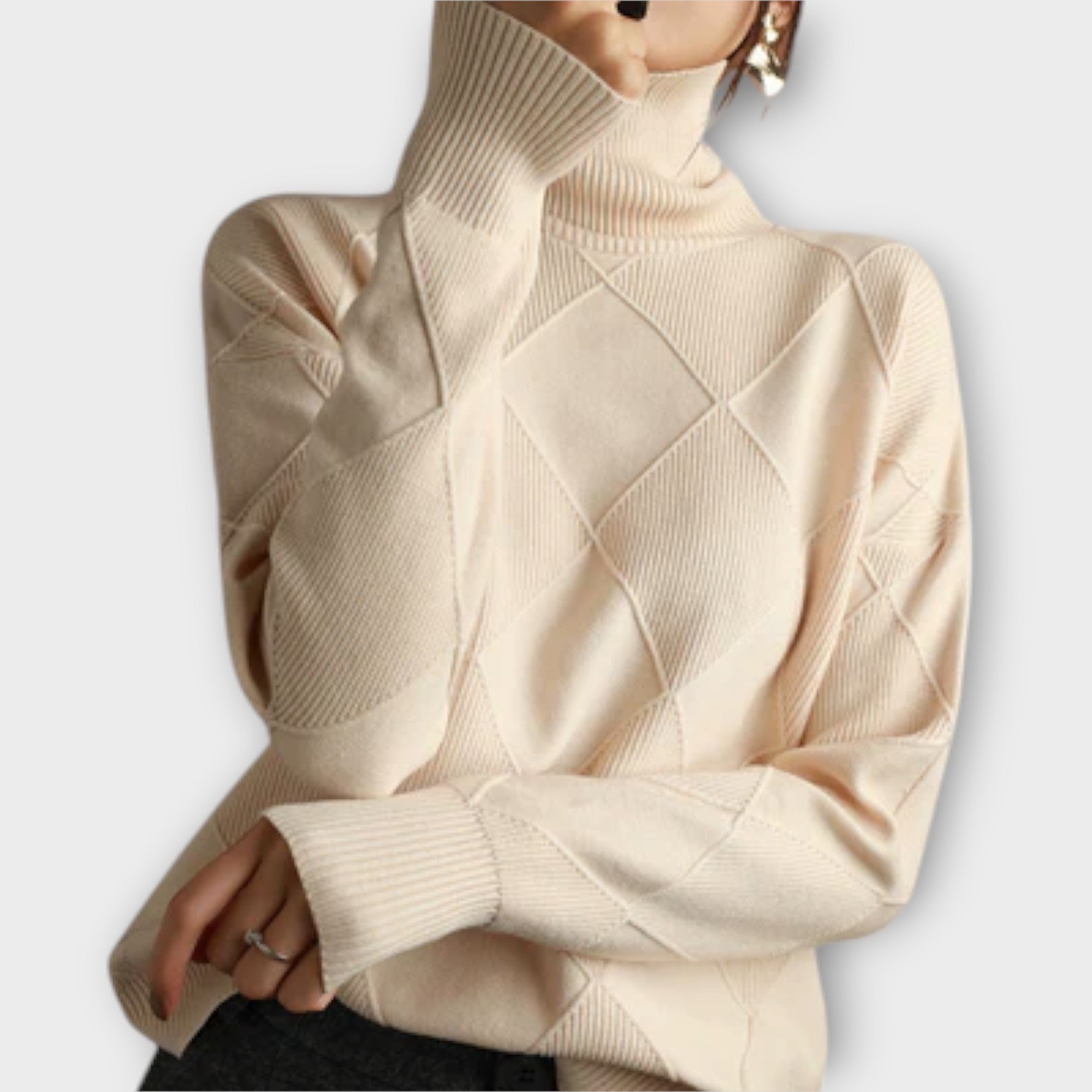 Melānija - Mīksts Roll Neck Pulovers
