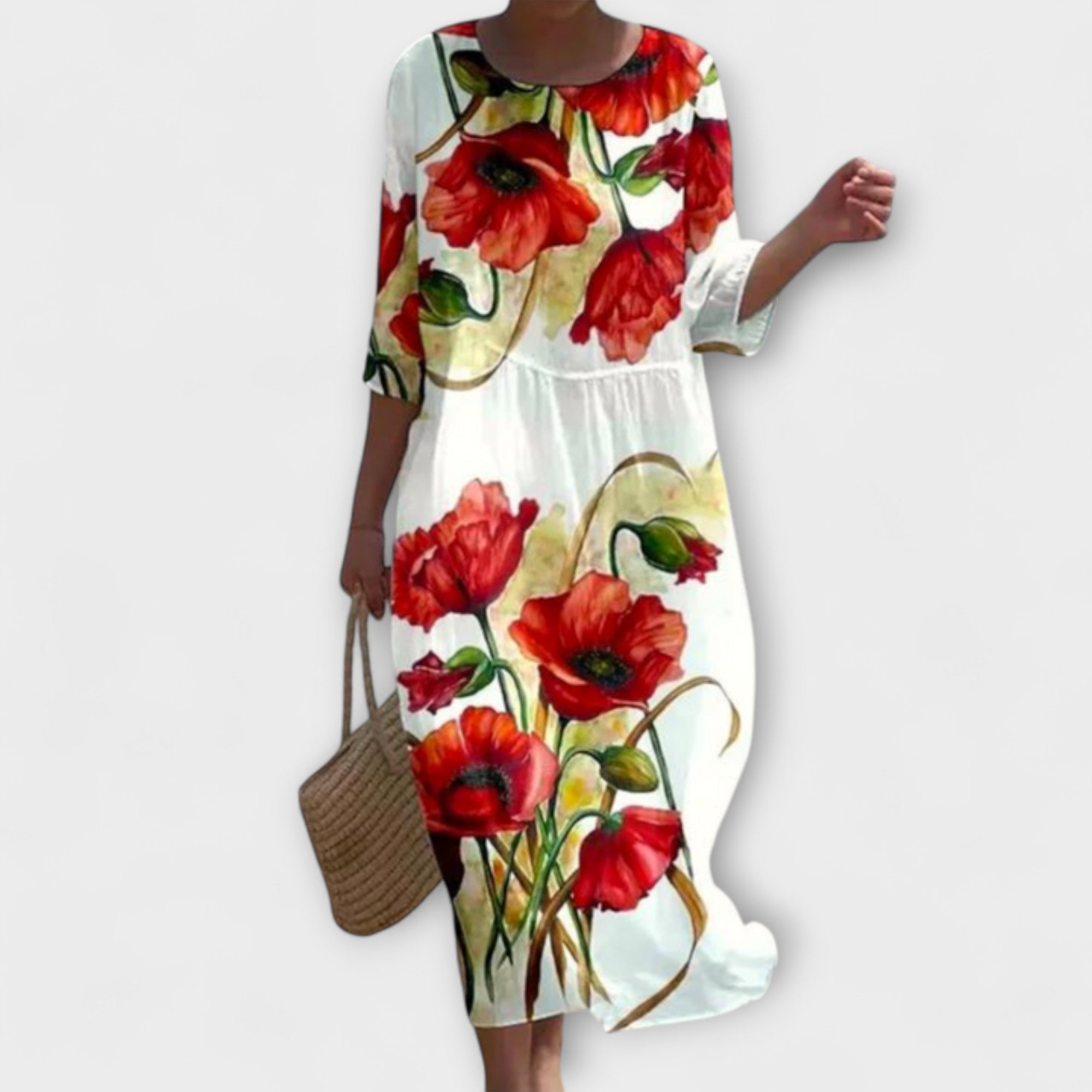 Miranda - Eleganta Ziedu Maxi Kleita