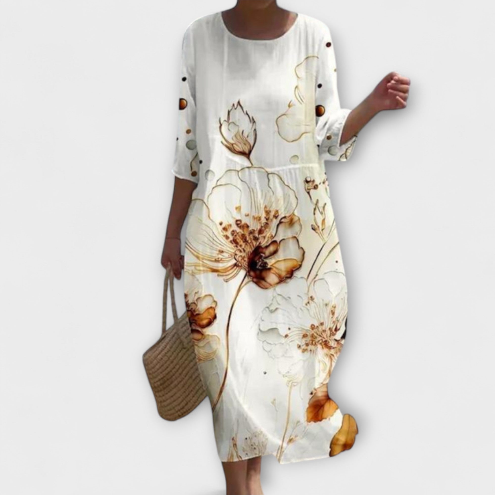 Miranda - Eleganta Ziedu Maxi Kleita