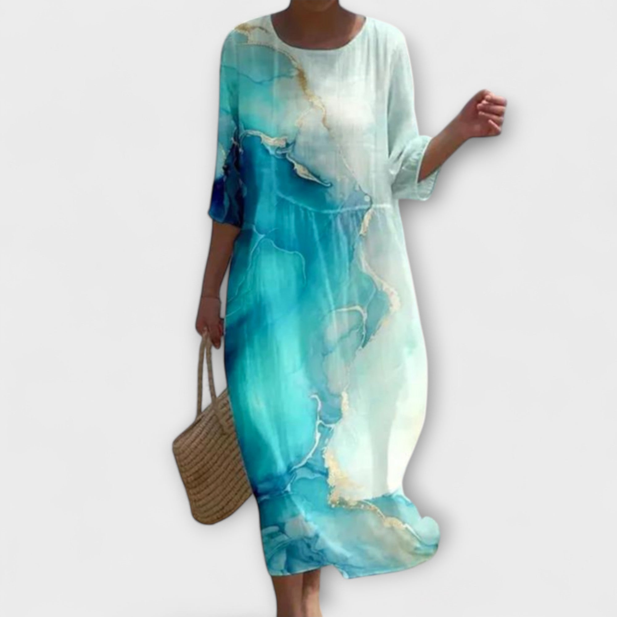 Miranda - Eleganta Ziedu Maxi Kleita