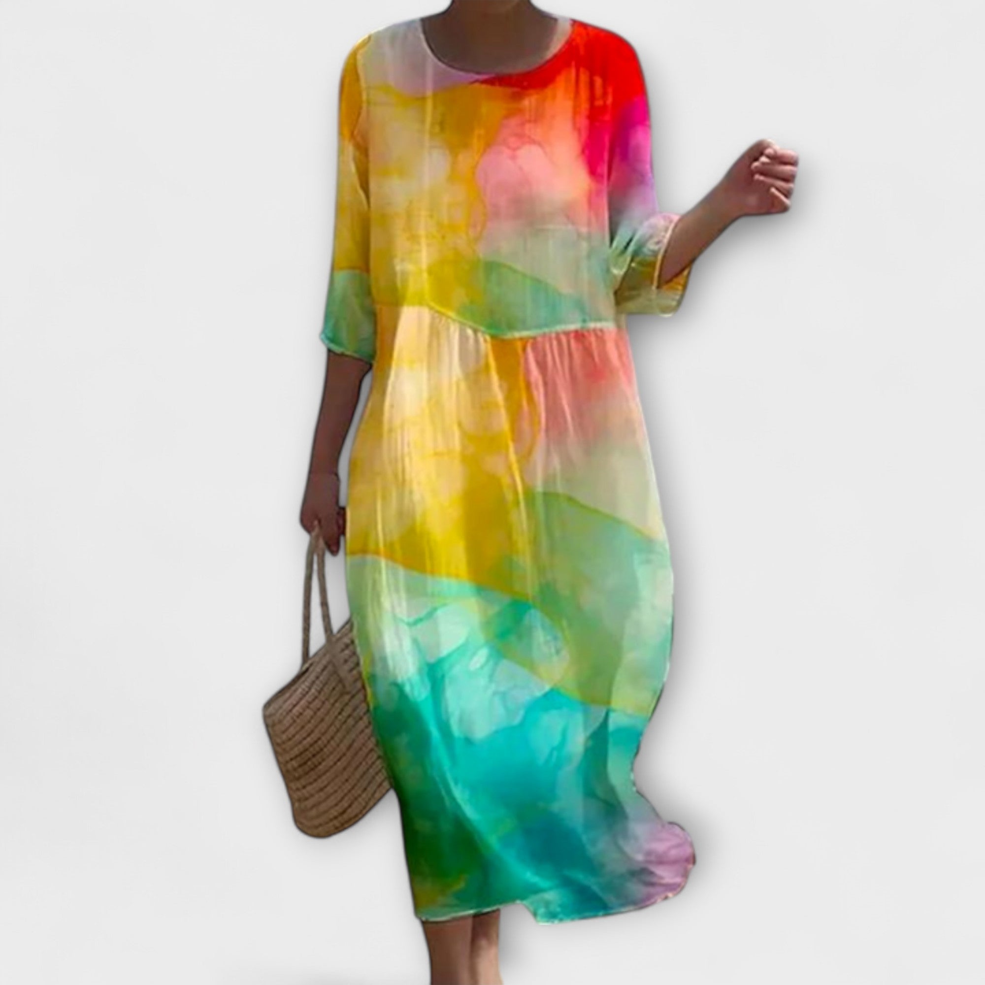 Miranda - Eleganta Ziedu Maxi Kleita