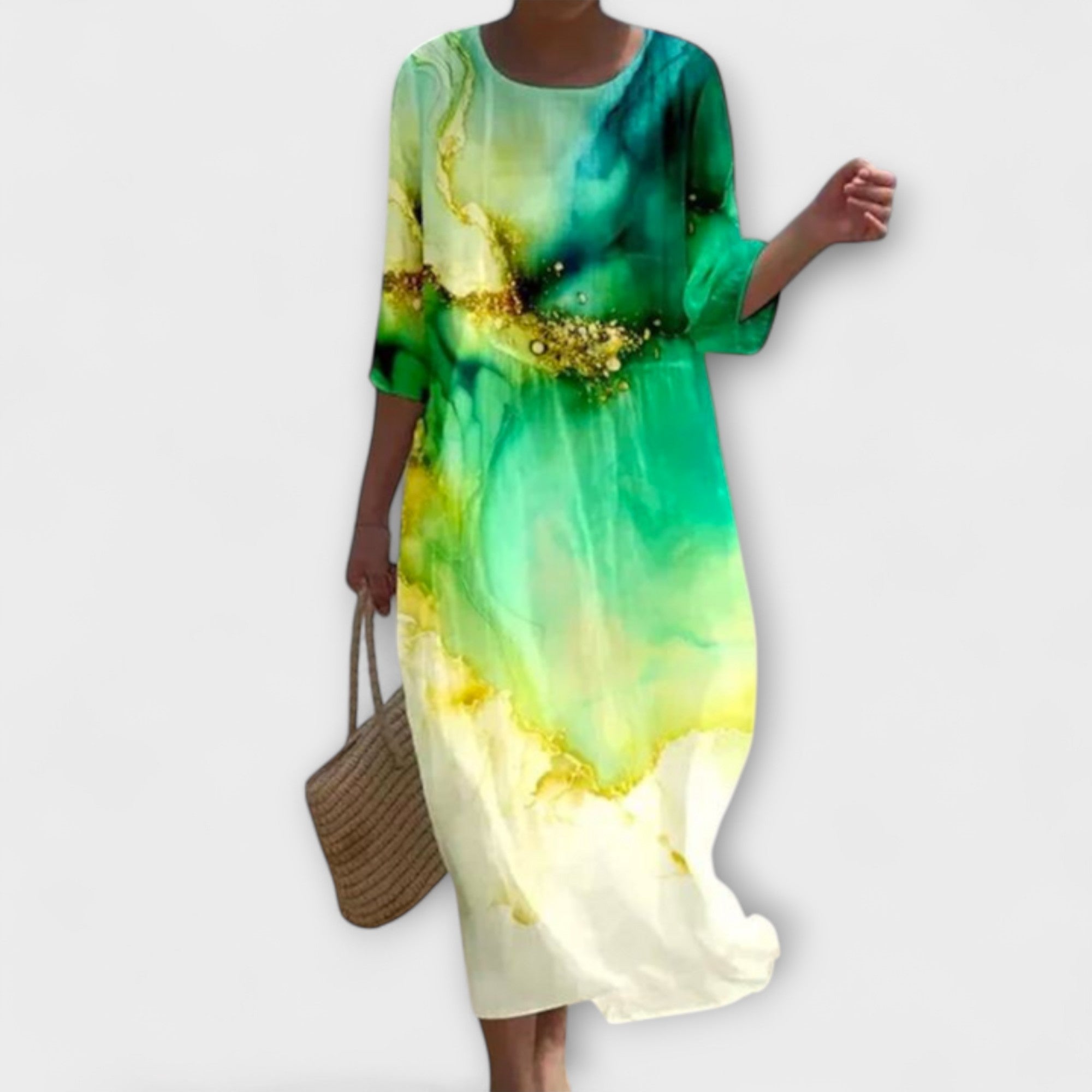 Miranda - Eleganta Ziedu Maxi Kleita