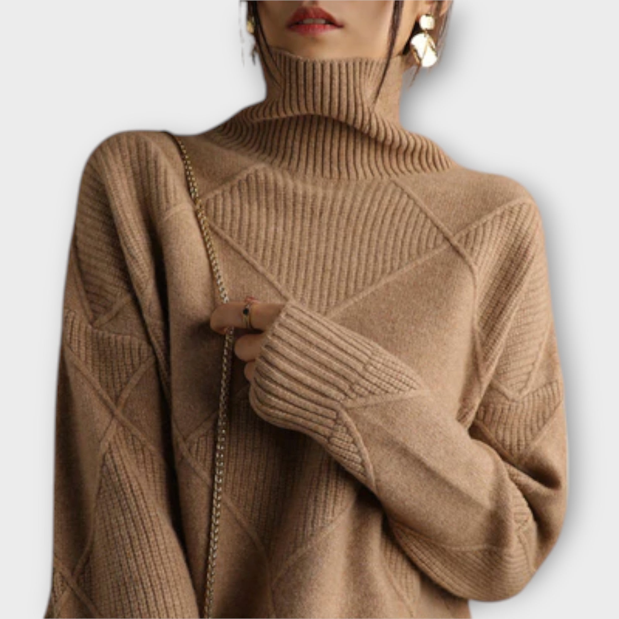 Melānija - Mīksts Roll Neck Pulovers