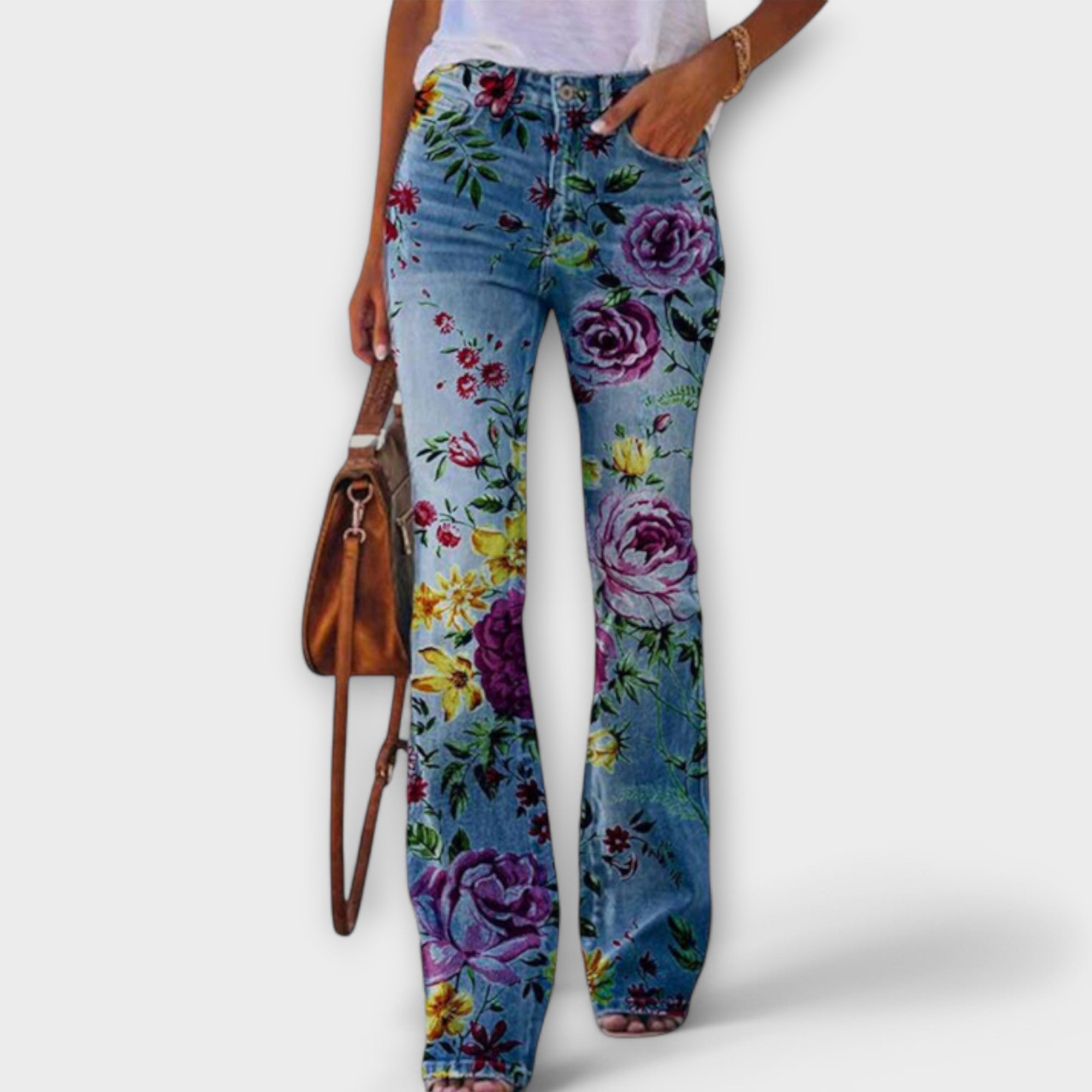 Flower Print Pants