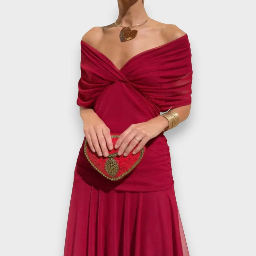 Malia | Eleganta Kleita ar V-veida Dekolte