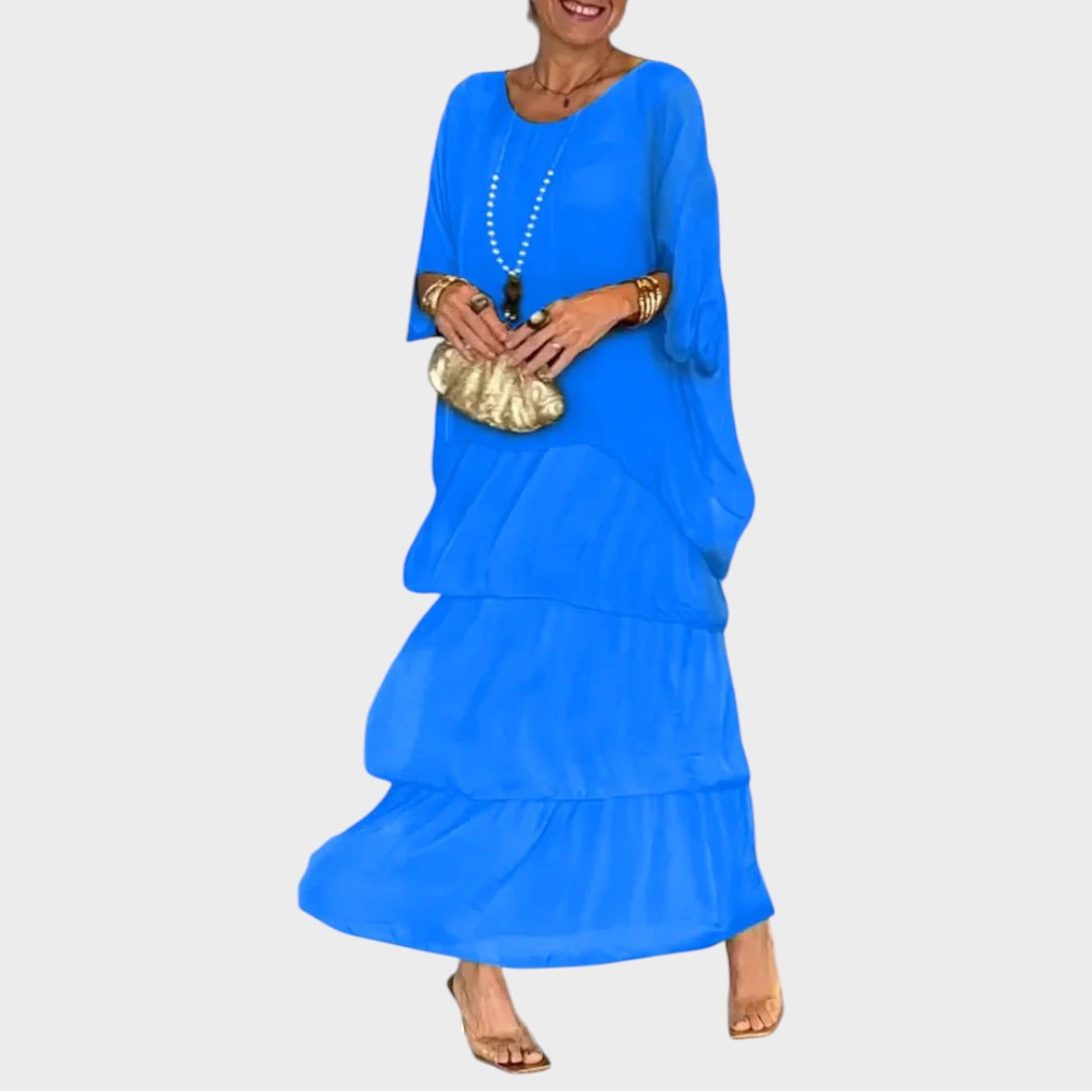 Nora | Eleganta Šifona Boho Kleita Ikdienas Nēsāšanai
