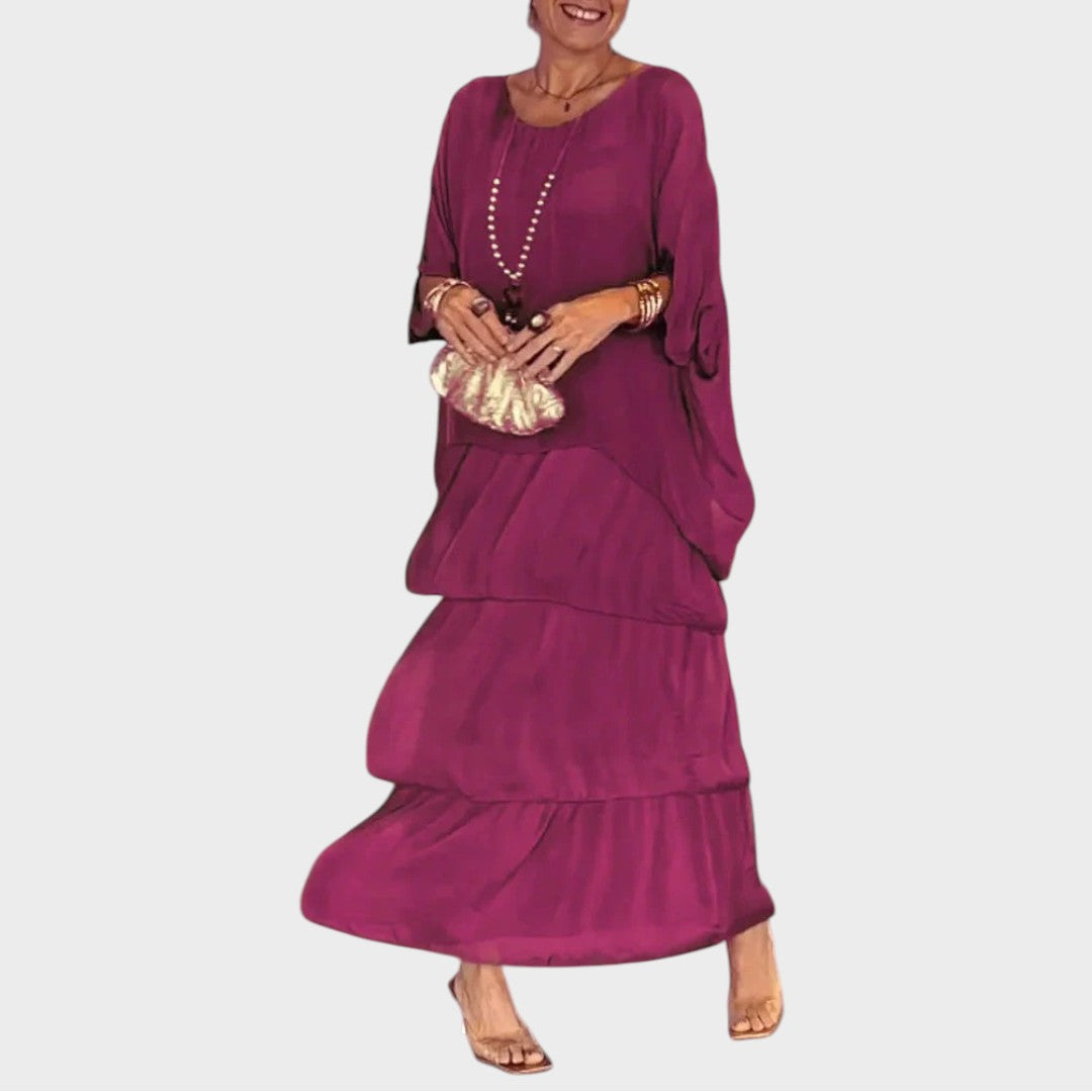 Nora | Eleganta Šifona Boho Kleita Ikdienas Nēsāšanai