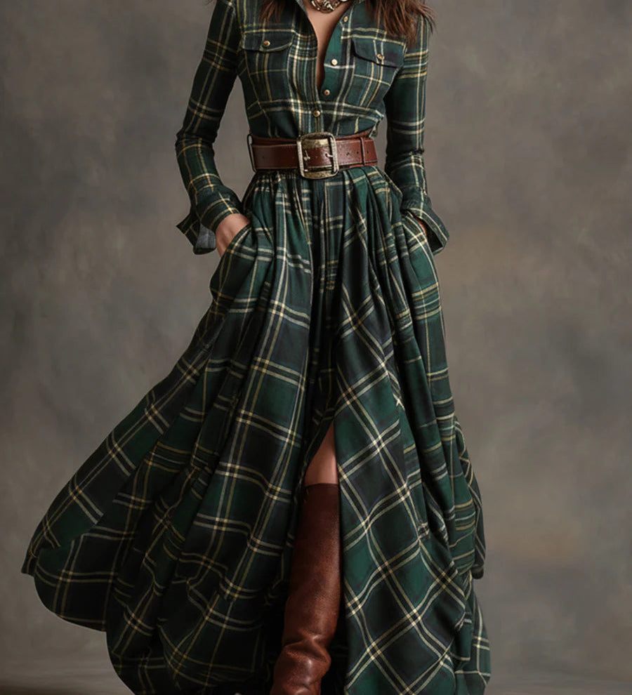 Highland Muse™ | Vintage Šallīšu Maxi Dress