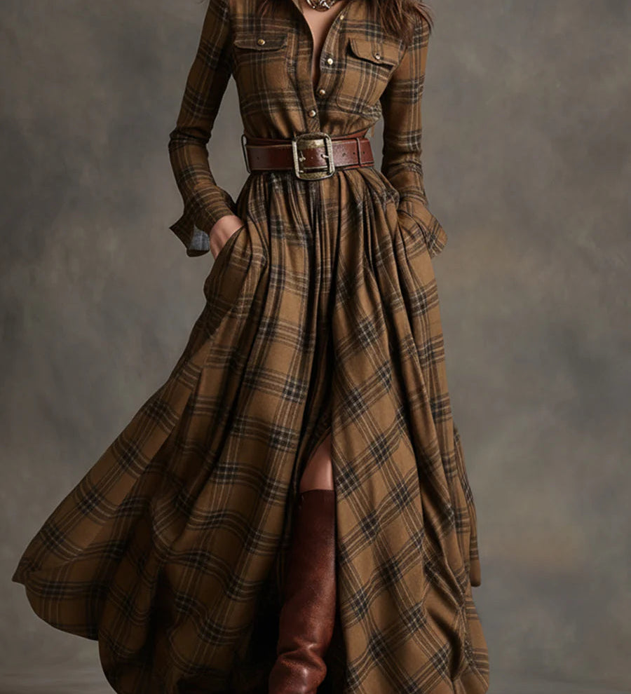 Highland Muse™ | Vintage Šallīšu Maxi Dress