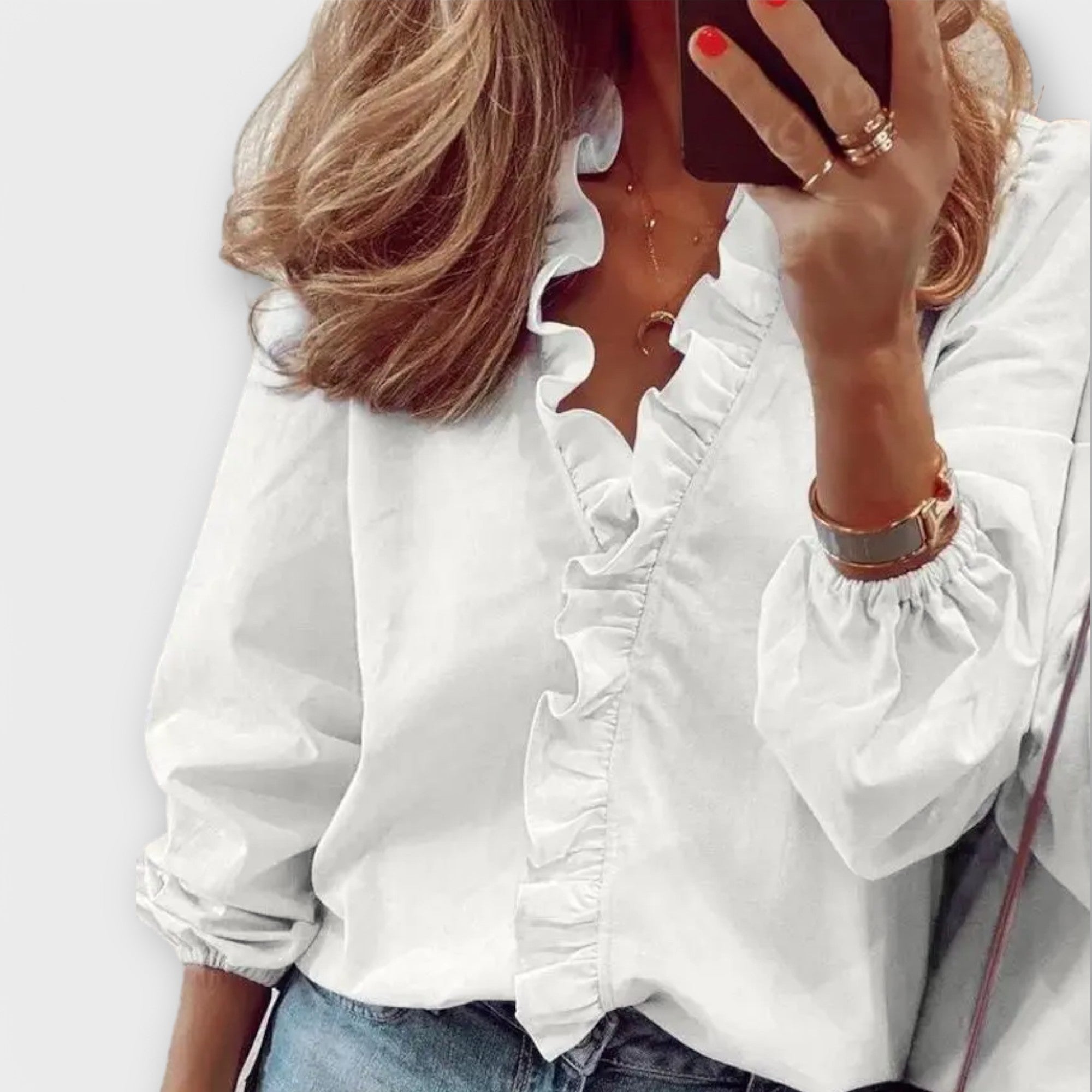 Amie – Elegant Ruffled Blouse