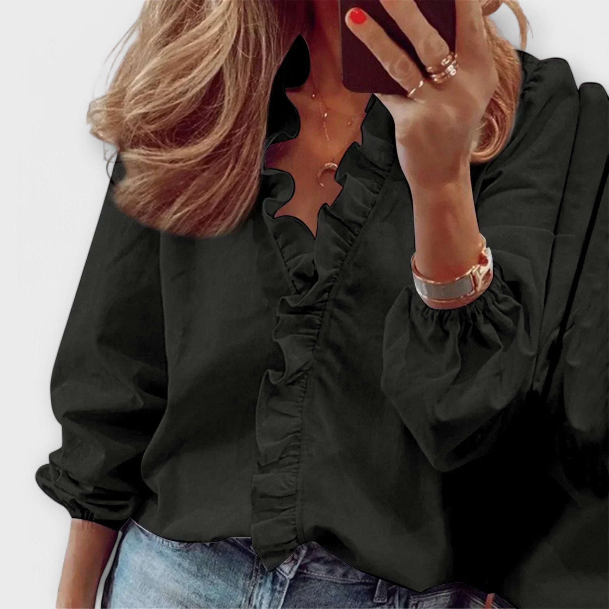 Amie – Elegant Ruffled Blouse