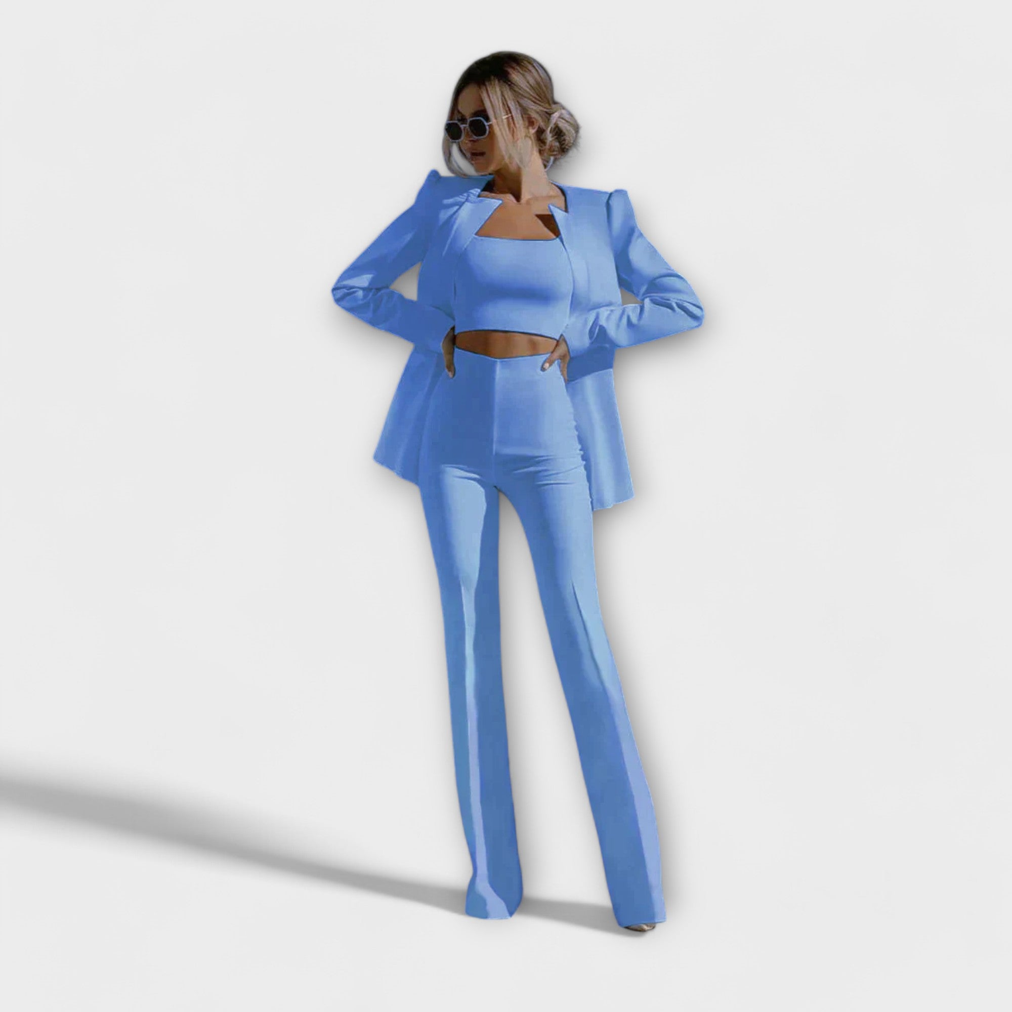 Selina - Elegants 3-daļu komplekts (Žakete, Top, Bikses)