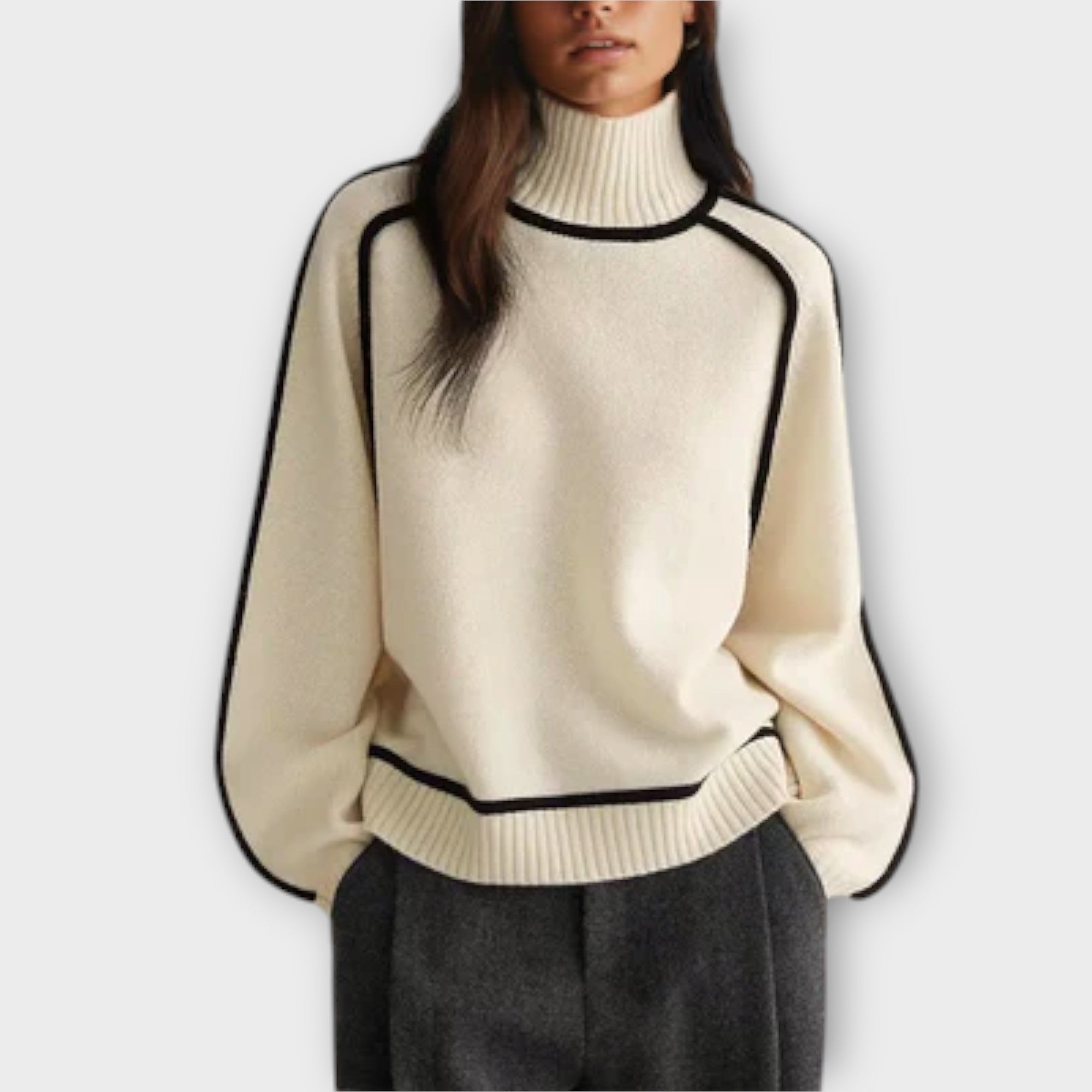 Emilie - Mīksts un Stilīgs Roll Neck Džemperis