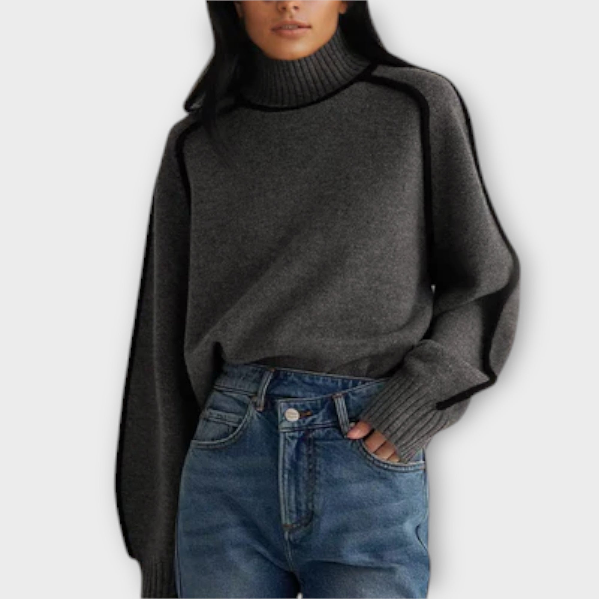 Emilie - Mīksts un Stilīgs Roll Neck Džemperis